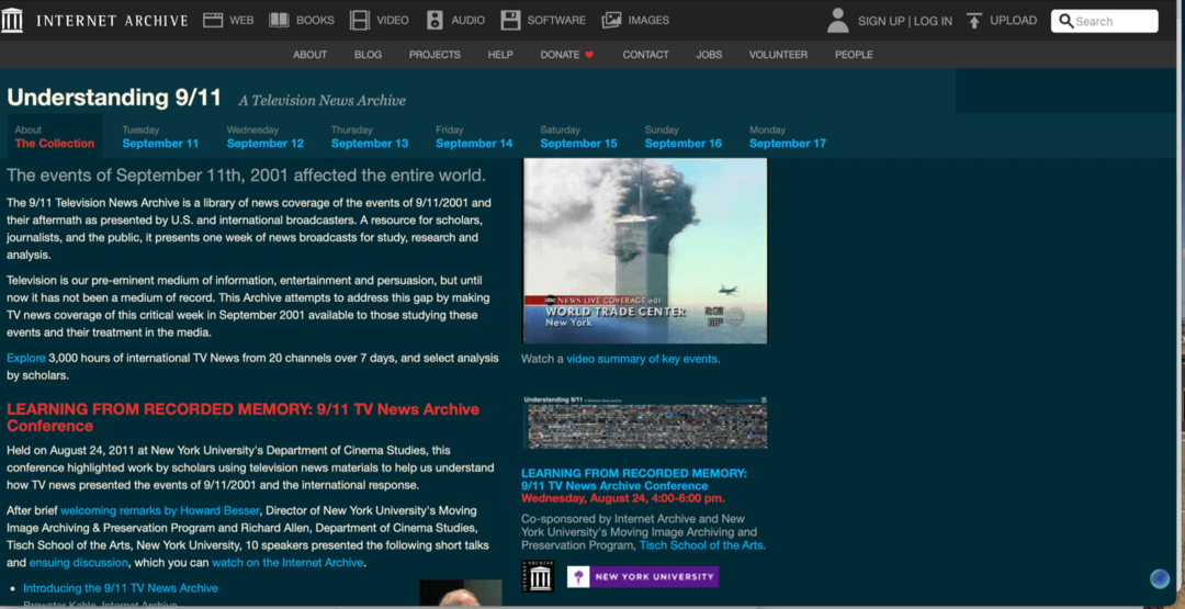 9-11 Sonderteil Internetarchiv