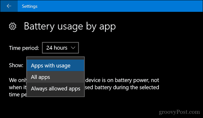 So lassen Sie Apps Benachrichtigungen im Batteriesparmodus unter Windows 10 senden