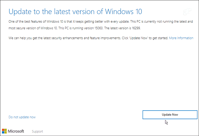 Update-Assistent Windows 10