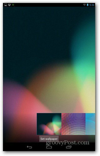 Nexus 7 Wallpaper wählen
