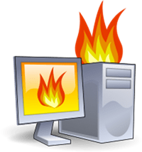 Computer in Flammen