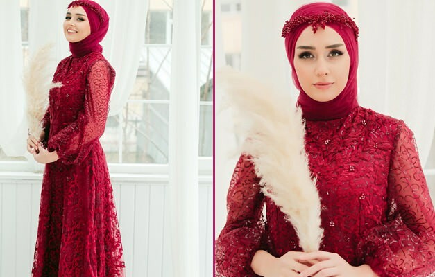 Die stilvollsten Hijab-Abendkleider für Henna-Nächte! Hijab Abendkleid 2020