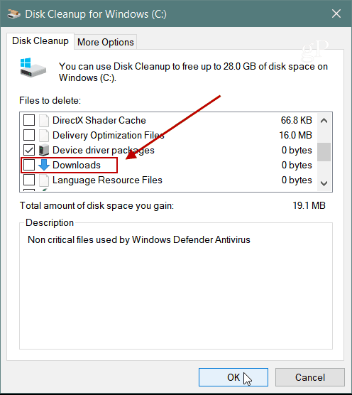Downloads Disc-Bereinigung Windows 10 1809