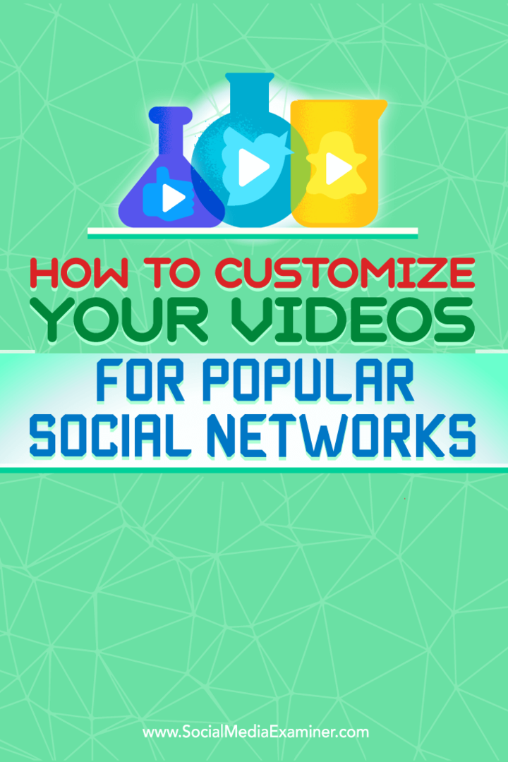 Tipps zum Anpassen Ihrer Videos für eine bessere Leistung in den wichtigsten sozialen Netzwerken.