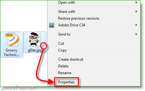 Klicken Sie mit der rechten Maustaste auf eine Datei und zeigen Sie deren Eigenschaften unter Windows 7 an