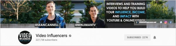 Video Influencers ist ein Kanal, der wöchentliche Interviews produziert.