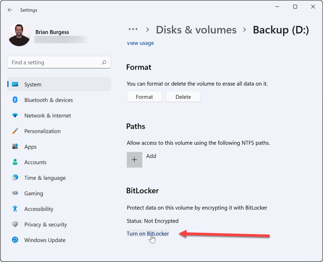 Verwenden Sie Bitlocker für Windows 11