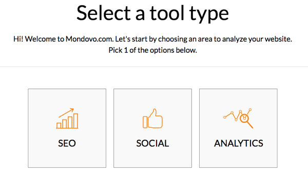 Wählen Sie in Mondovo einen Werkzeugtyp aus.