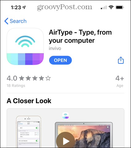 AirType im App Store
