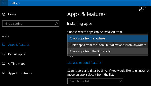 Windows 10 Creators Update erhält neue Einstellungen für die Installation von Desktop Apps