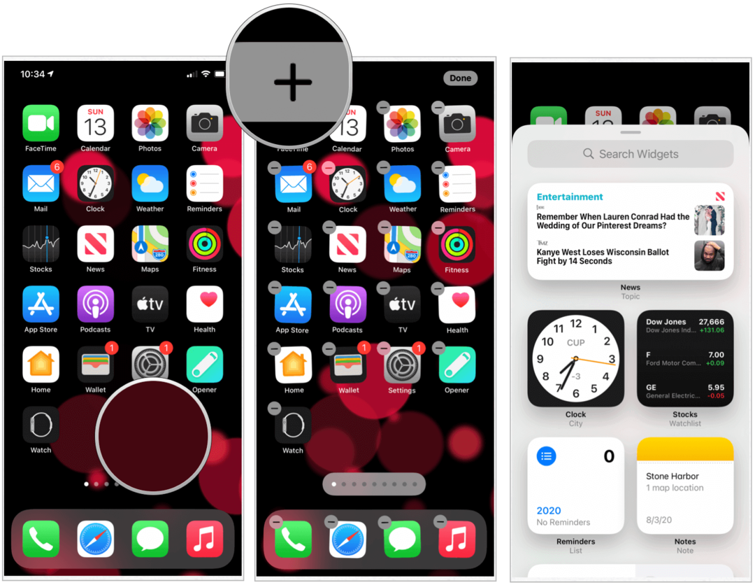Einstellungen für iOS 14-Widgets