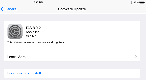 iOS 8.0.2 Update