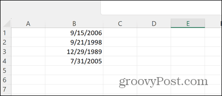 Excel-Daten mit gestrippten Zeiten