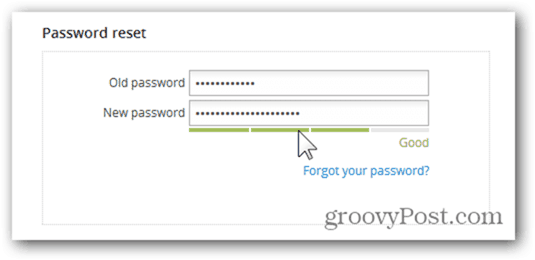 Dropbox Passwort ändern
