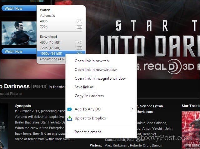 Download zum Dropbox-Upload