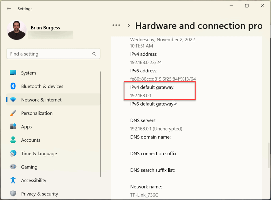 Finden Sie Ihre Router-IP-Adresse unter Windows 11