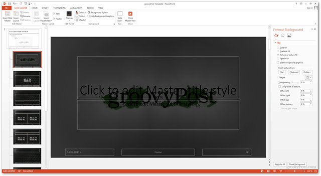 Office 2013-Vorlage erstellen Benutzerdefiniertes Design erstellen POTX Folien anpassen Folien-Tutorial Hintergrundinformationen