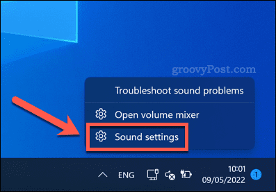 Öffnen Sie die Soundeinstellungen in Windows 11