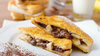 Rezept für French Toast mit Bananen und Schokolade 