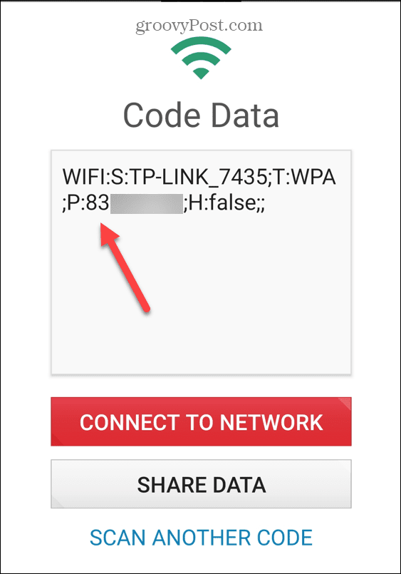 Wi-Fi-Passwort-dekodiert