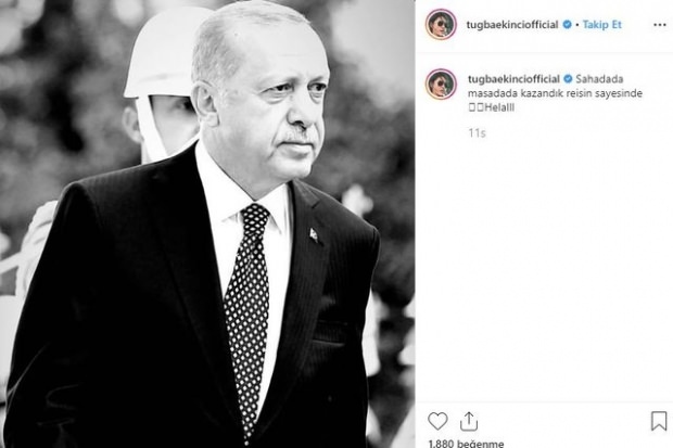 Tuğba Ekinci teilt Präsident Erdoğan