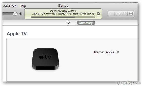 Fortschritt des Apple TV-Updates