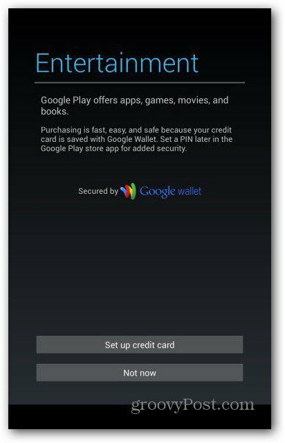 Nexus 7-Benutzerkonten - Google Wallet
