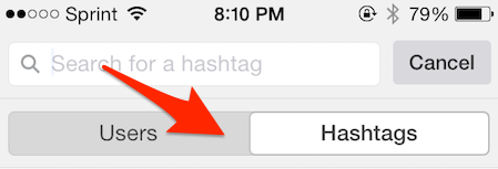 Instagram Hashtag Suche