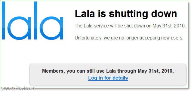 lala.com wird heruntergefahren