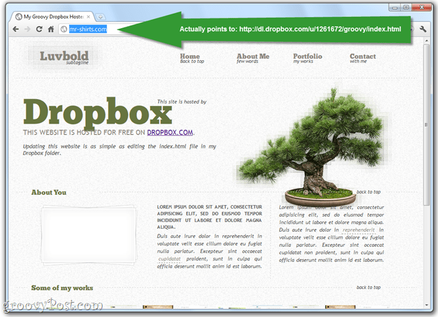 Veröffentlichen Sie Webseiten über den öffentlichen Ordner dropbox