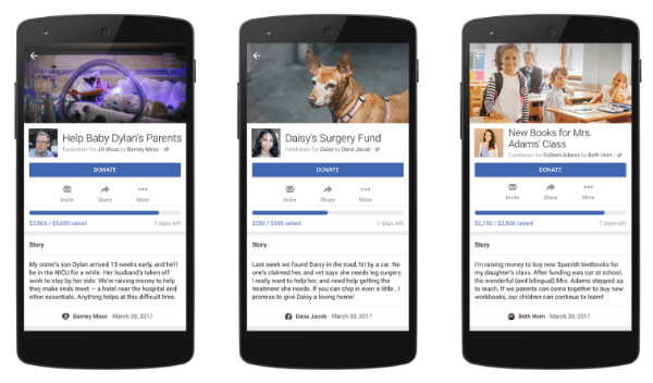 Facebook erweitert gemeinnützige Spenden-Tools für persönliche Benutzer und Facebook Live.