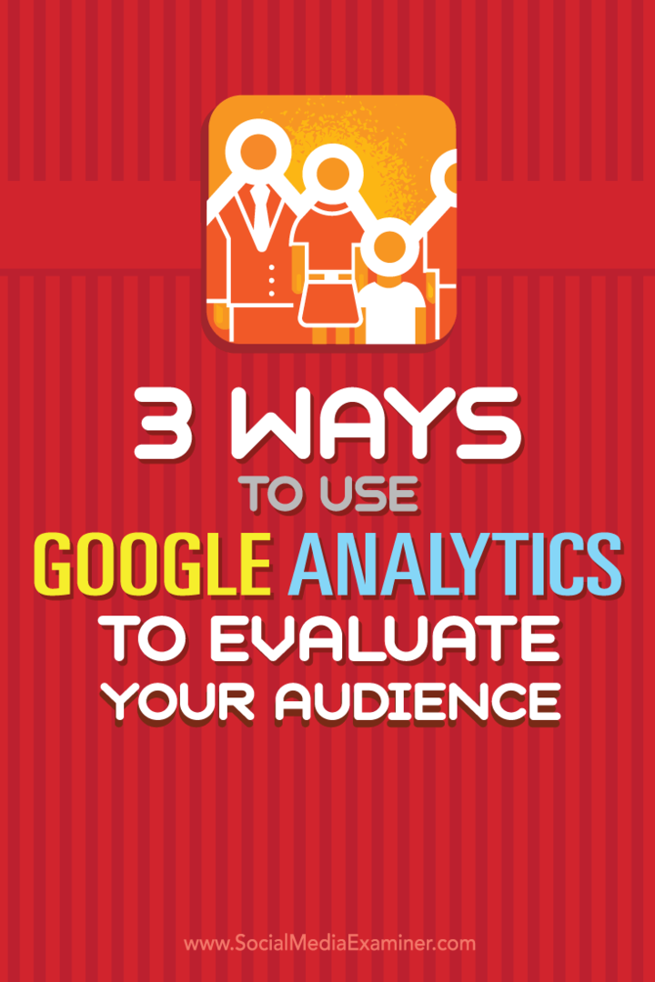 Tipps zu drei Möglichkeiten zur Bewertung Ihrer Zielgruppe und Taktik mit Google Analytics.