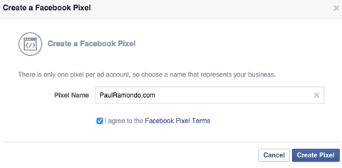 Benennung eines Facebook-Pixels