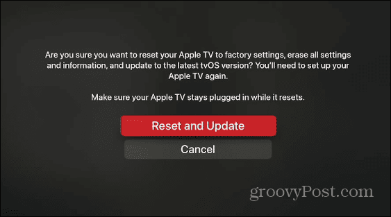 Apple TV zurücksetzen