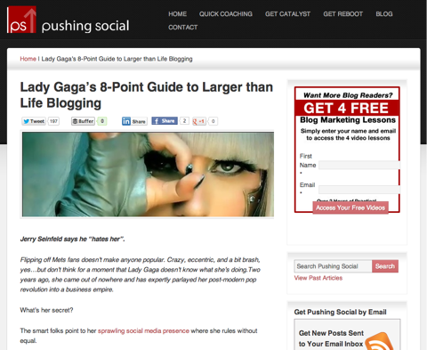 Pushing Social Lady Gaga