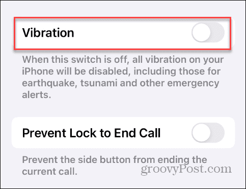 Schalten Sie die Vibration auf dem iPhone aus