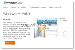 Windows Live Writer 2008-Downloadseite