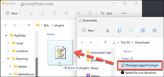 in den Plugin-Ordner ziehen