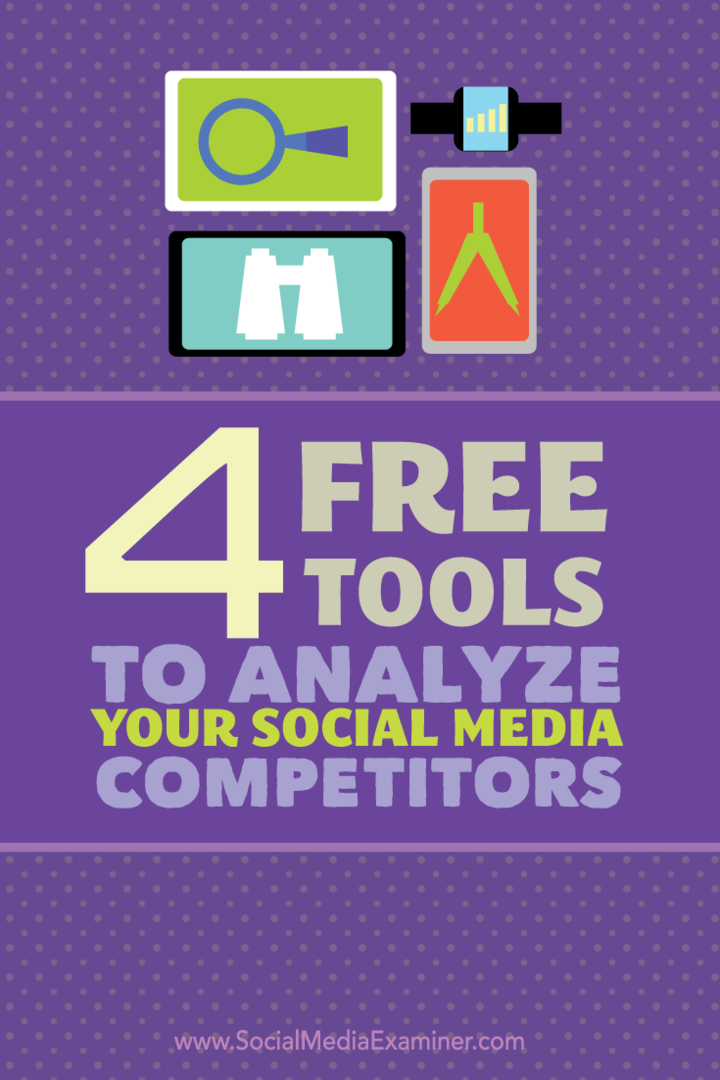 vier Tools zur Analyse von Wettbewerbern in sozialen Medien