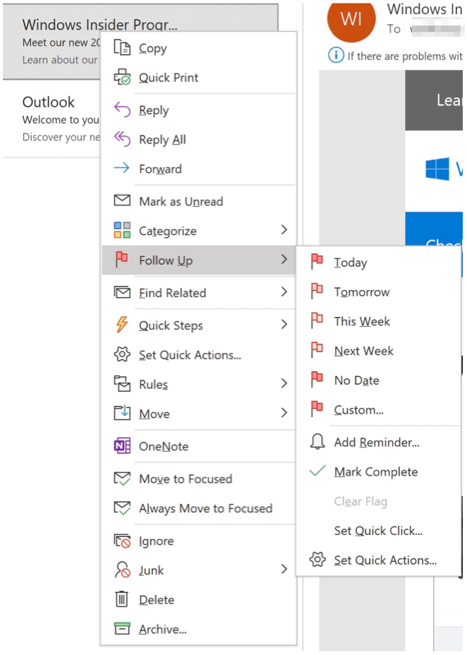 Microsoft Outlook-Tipps Flags