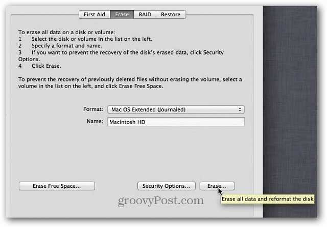 So löschen Sie die Festplatte Ihres Mac und installieren OS X neu