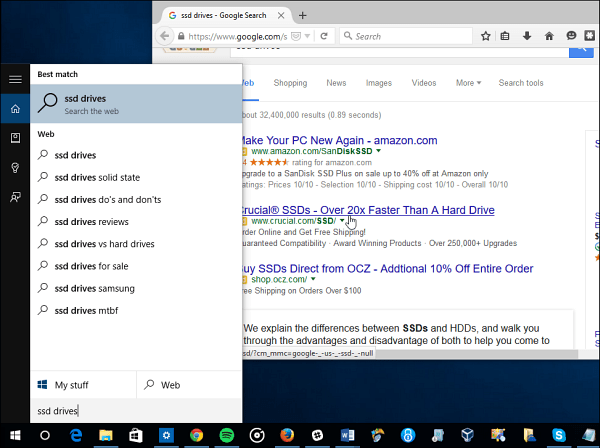 Machen Sie Cortana Search Google anstelle von Bing in Windows 10