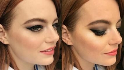 Emma Stones rauchiges Katzenauge-Make-up