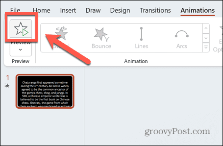 Powerpoint-Vorschau-Schaltfläche