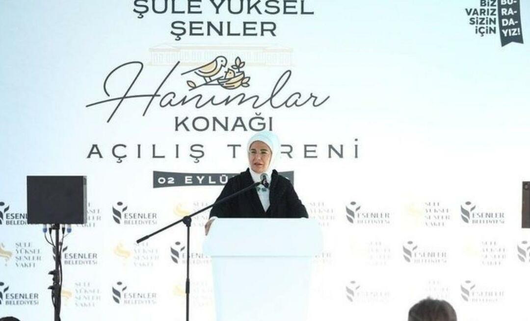 Emine Erdoğan nahm an der Eröffnung des Herrenhauses Şule Yüksel Şenler teil