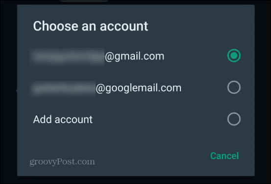 whatsapp gmail konto auswählen