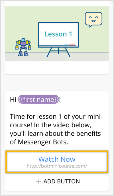 Erstellen Sie eine Sequenz für den Messenger-Bot mit Chatfuel
