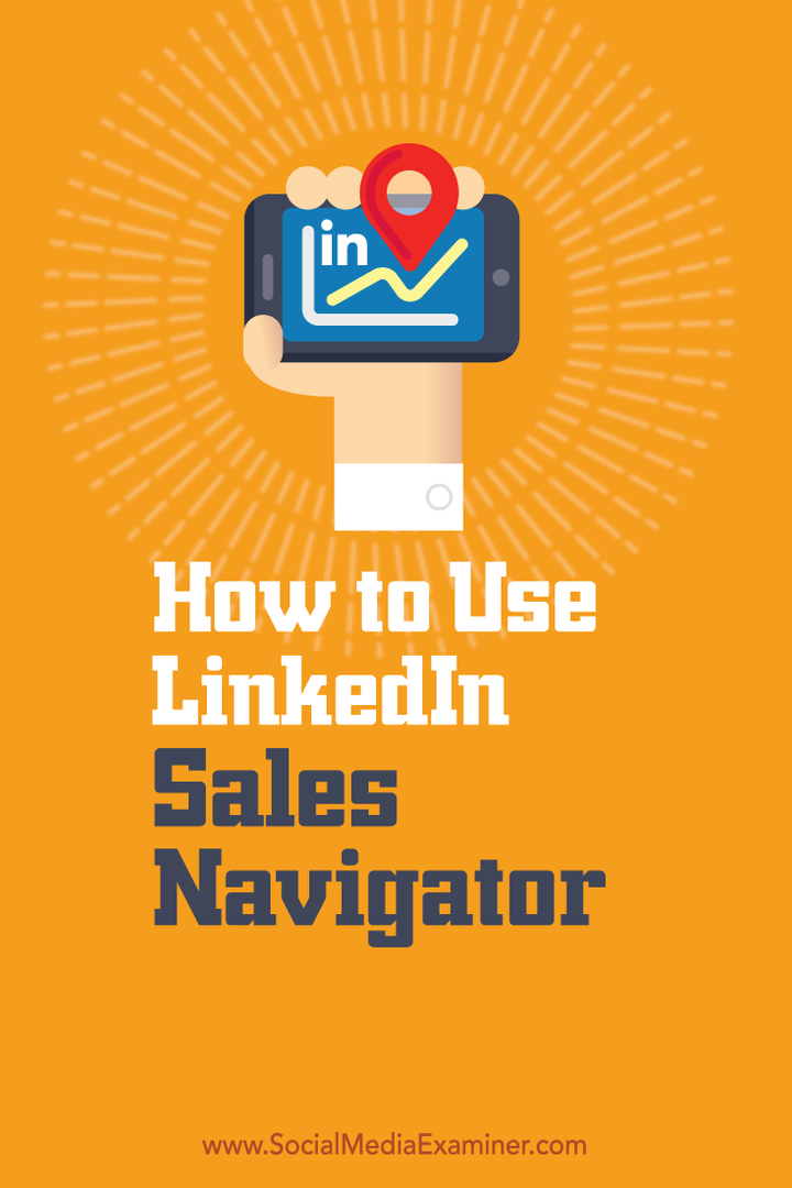 Verwendung von LinkedIn Sales Navigator