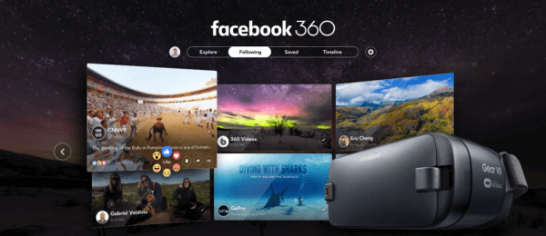 Facebook kündigte seine erste dedizierte Virtual-Reality-App an, Facebook 360 für Gear VR.