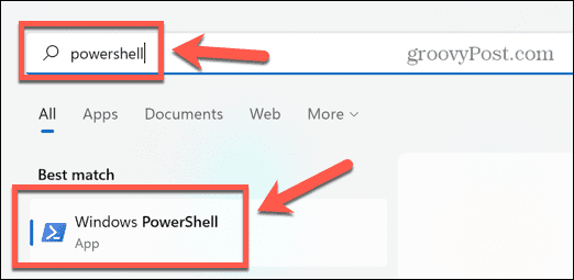 Windows-Suche Powershell